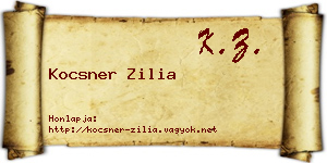 Kocsner Zilia névjegykártya
